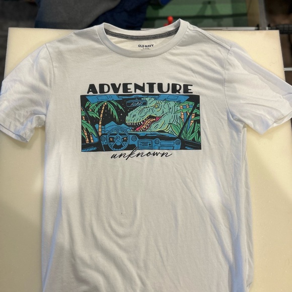 Old Navy  Kids White Adventure Graphic Tee - Picture 1 of 5